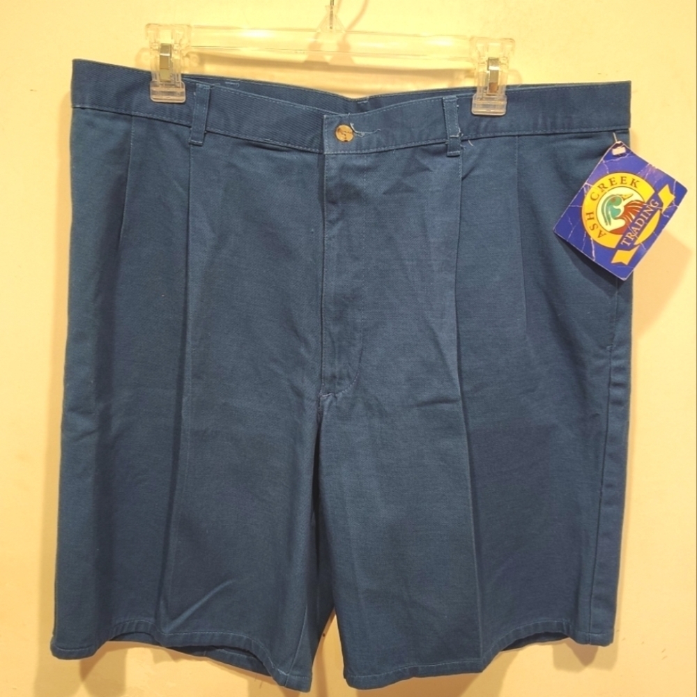 Ash Creek Trading NWT Deadstock Men's Blue Jay Cotton Twill Shorts Sz 38 Casual